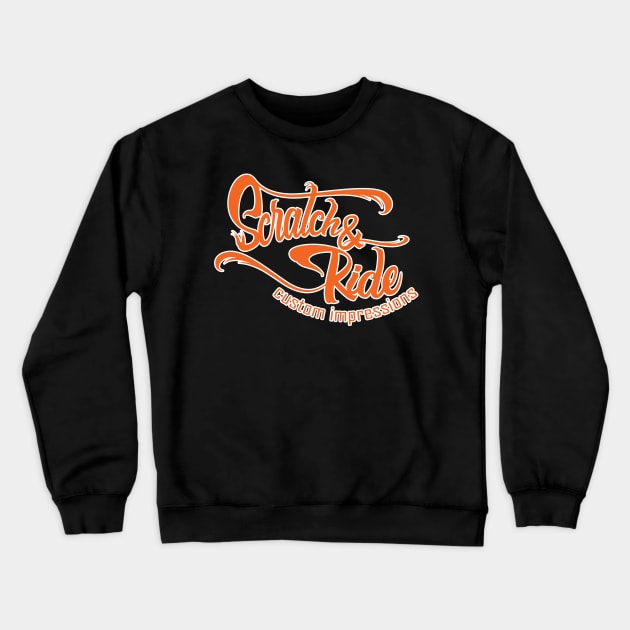 Scratch & Ride Brand (Orange Logo) Crewneck Sweatshirt by Scratch&Ride